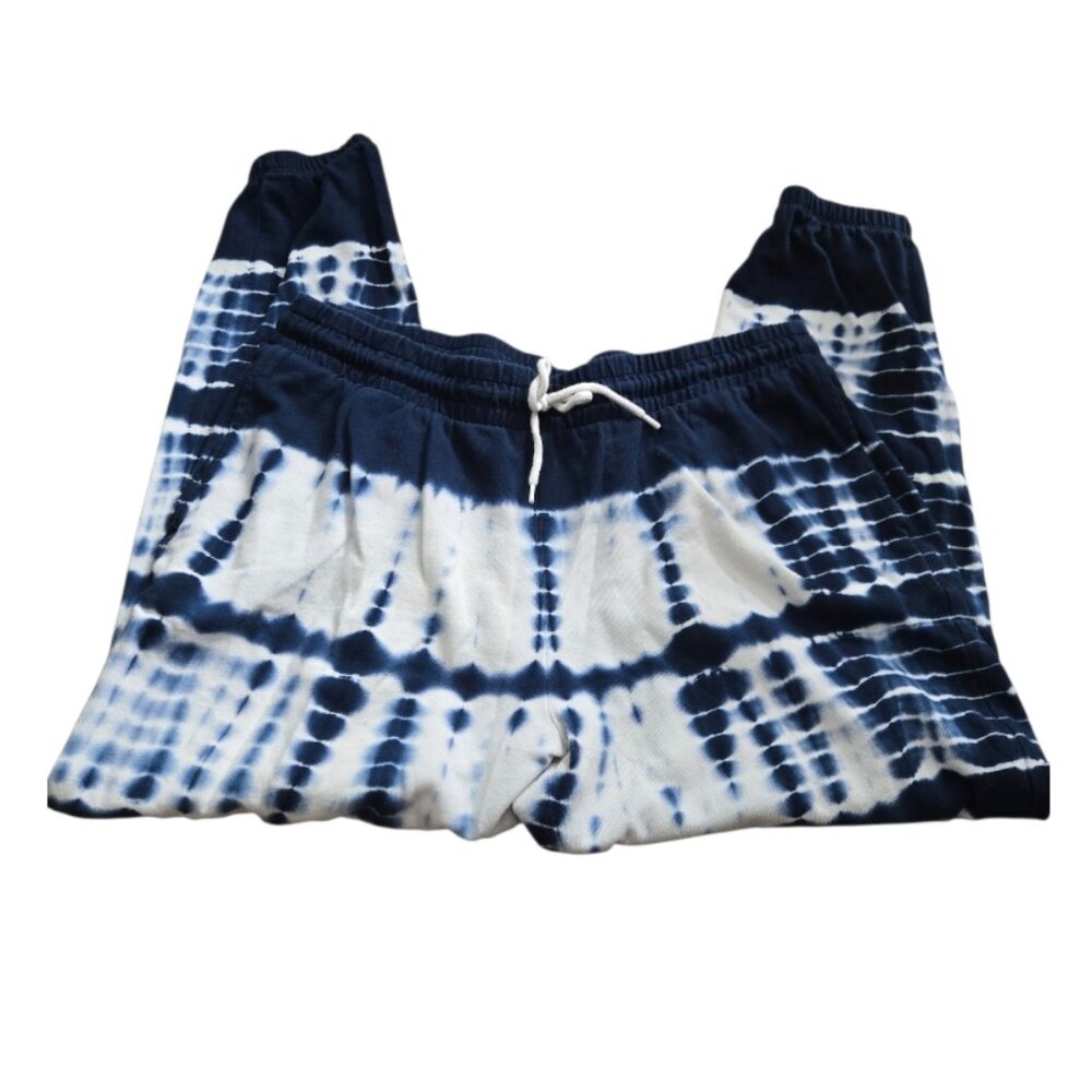 Old Navy Shibori Tie-Dye Joggers Size: Large (L) Color: Navy Blue & White EUC